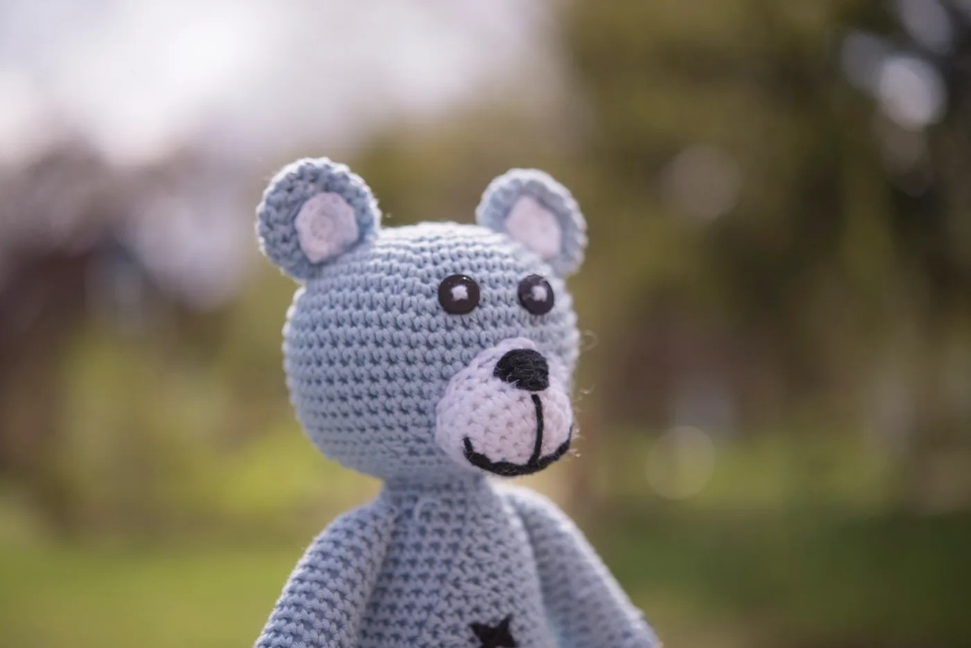 Crochet Grey Bear